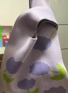 薄紫色 花柄 ジャージ生地