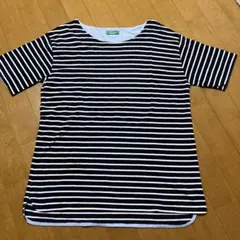 earth music&ecology ストライプ 半袖Tシャツ