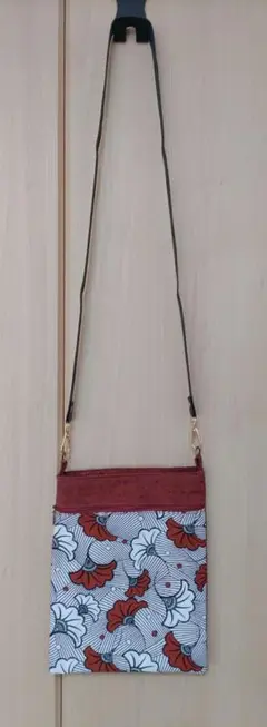 花柄バットプリントショルダーバッグ