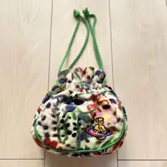 ヴィヴィアンウエストウッド ベロア オーブ刺繍 巾着 ポーチ