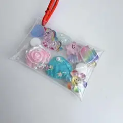 ガチャ詰めポーチ風　キーホルダー　キャンディバッグキーホルダー　カラフル