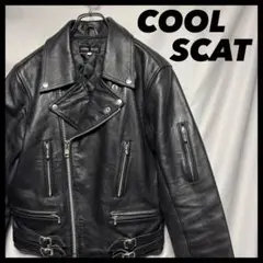 【カスタム 鋲ジャン】cool scat ライダース size38 牛革 カスタム 鋲ジャン】cool scat ライダース size38 牛革