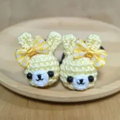 ヘアゴム　あみぐるみ　うさぎ