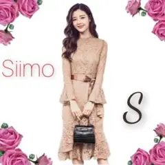 総レース✨膝丈ワンピース✨シアー ワンピース ベルスリーブ 結婚式 二次会 韓国