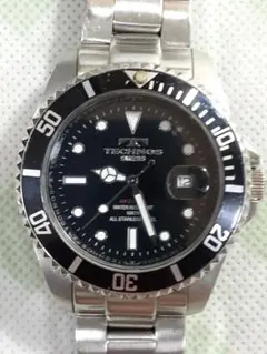 TECHNOS アナログ腕時計 防水 ブラック
