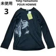 未使用　Yohji Yamamoto POUR HOMME シャツ　人物画　L