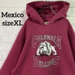メキシコ製コロンビアブルドッグスパーカー古着スウェット犬いぬえんじsizeXL