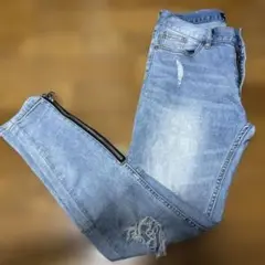 Danke Schon ダメージスキニー ストレッチ ダンケシェーン 裾チャック