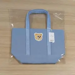 未開封 オールドテディ ワッペントートバッグ ブルー 小
