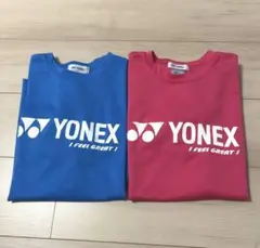 YONEX Tシャツ 2枚セット ピンク ブルー M