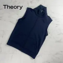 美品 theory ノースリーブフルジップトップス 黒 サイズ2*RC703