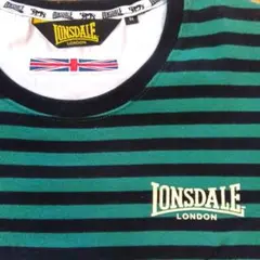 Lonsdale ボーダー Tシャツ フロッキープリント ロンズデール