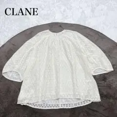 【美品】 CLANE クラネ FLORETS LACE CURVE TOPS