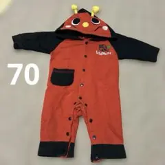 テントウムシデザインロンパース　新生児　70 ベビー　洗い替え