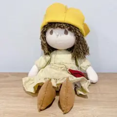 米山京子さん風　ハンドメイド人形　黄色の服を着た女の子　座高23cm