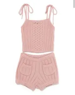 Hug knit camisole pants set up