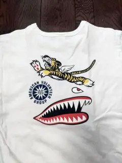 buzz ricksons AVG Tシャツ　M　虎　白