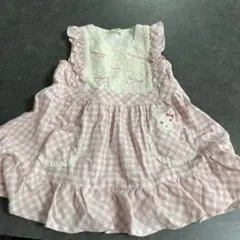1度着用　キムラタン　チェック柄 ワンピース 80cm