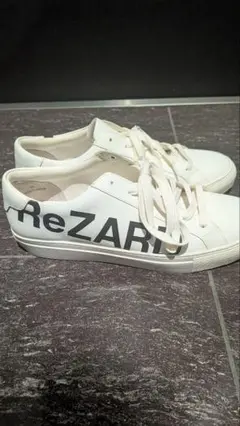 【値段交渉歓迎！】ReZARD ビッグロゴレザースニーカー 26cm（ホワイト）