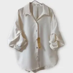 試着のみ・イロイロボタン涼感シャツブラウス／M〜L相当