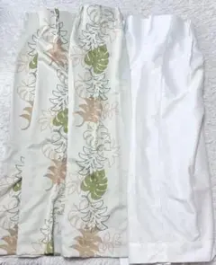 幅150x丈115cm 北欧柄カーテンと遮光 UVカットレースカーテンのセット