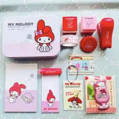 GLOW グロー 付録★マイメロディ★缶ケース入りミニ文具セット★キーホルダー