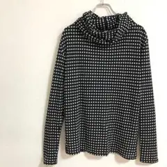 SWANKPOT ハイネックカットソー　格子柄　ブラウス　春秋冬　a3540