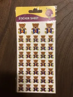 パープルピーチ　ロンドン　シール　くま　テディベア