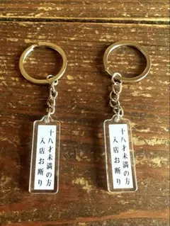 18禁 未成年 入店お断り ヤバイ キーホルダー ヤンキー ブレイキングダウン