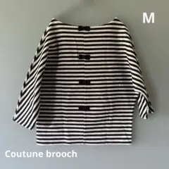 Coutune brooch ボーダー柄トップス
