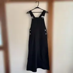 無印良品　黒サロペットスカート　S