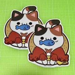 ワンピース　ニャンピース BIGステッカー MEGA CAT ルフィ　2枚