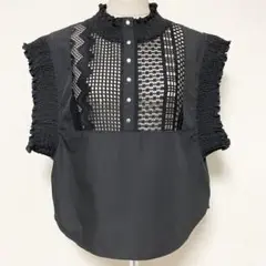 SHUHEI OGAWA 1% レース メッシュ フリル カットソー 2 美品