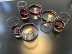 Pierre Cardin グラス製飲料コップ、アイス・デザートコップセット3客