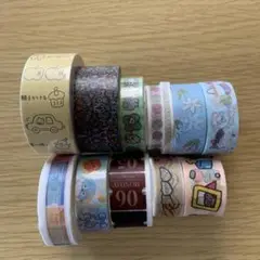 33.カラフルなマスキングテープセット１２個　海外マステ