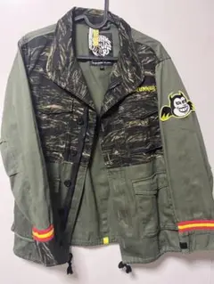 パンクドランカーズミリタリージャケット バックロゴ STAN反戦 刺繍ロゴ パンクドランカーズミリタリージャケット バックロゴ STAN反戦