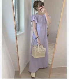 mite フリルワンピース　ラベンダー