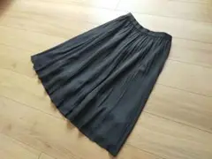 【大きいサイズ44】23区 黒総プリーツスカート！美品