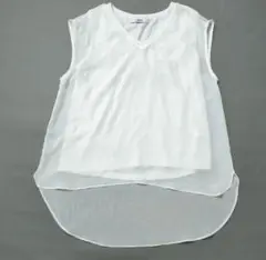 美品　robbem　ノースリーブブラウス　シースルー　白　F　春夏