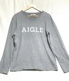 ☆サイズＬ☆AIGLE ロゴ付きロングスリーブ