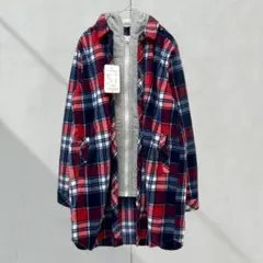 2752【POCO&MOCO】フリースパーカー　ジップアップ　重ね着風　チェック