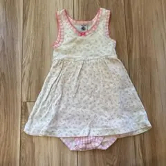 Petit Bateau 花柄ワンピース 12M