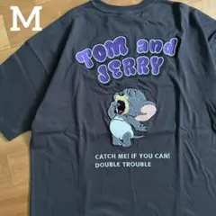 新品　トム&ジェリー　タフィー　サガラ刺繍　BIGTシャツ　刺繍　綿100%　M