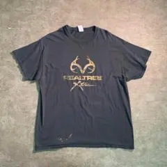 【GILDAN】カモフラアニマル　プリントTシャツ　黒　XL古着usedSM36