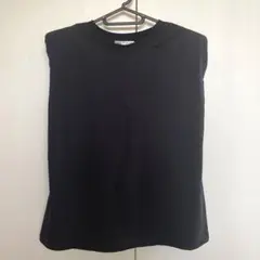 ZARA ザラ　シンプル　ノースリーブ　トップス　カットソー　ブラック