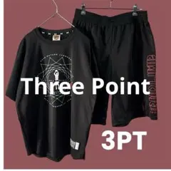 【ThreePoint】バスケットブラック Tシャツ ショートパンツ レディース