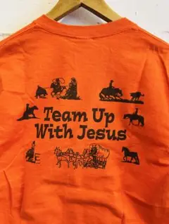 Team Up With Jesus Tシャツ オレンジ