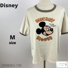 訳あり Disney ディズニー ミッキーマウス Tシャツ 短丈 半袖 M
