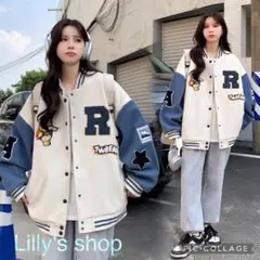 秋冬コーデ❤️スタジャン レディース オーバーサイズ アウター ジャケット