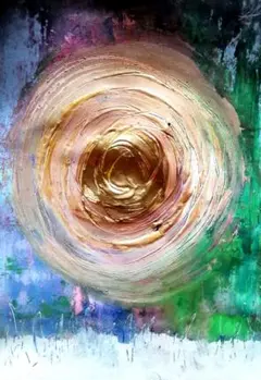 ken1作絵画 一点物A4サイズ「the moon」